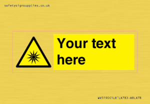 Custom Optical Radiation Sign